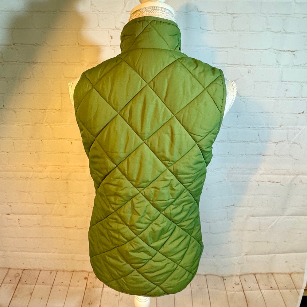 J. Crew Olive Green Quilted Puffer Vest Women 0 2 XS - Picture 6 of 10
